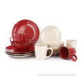 Color Glaze Stoneware Diner Set